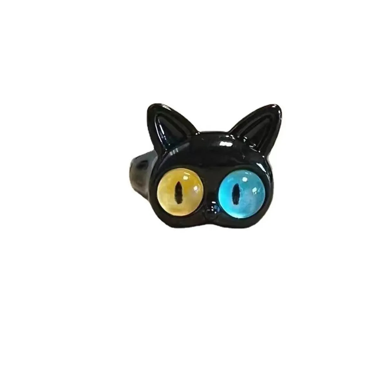 Classic Style Commute Cat Alloy Inlay Opal Women's Rings