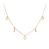 Classic Style Commute Heart Shape Rhombus Sterling Silver Plating Gold Plated Necklace