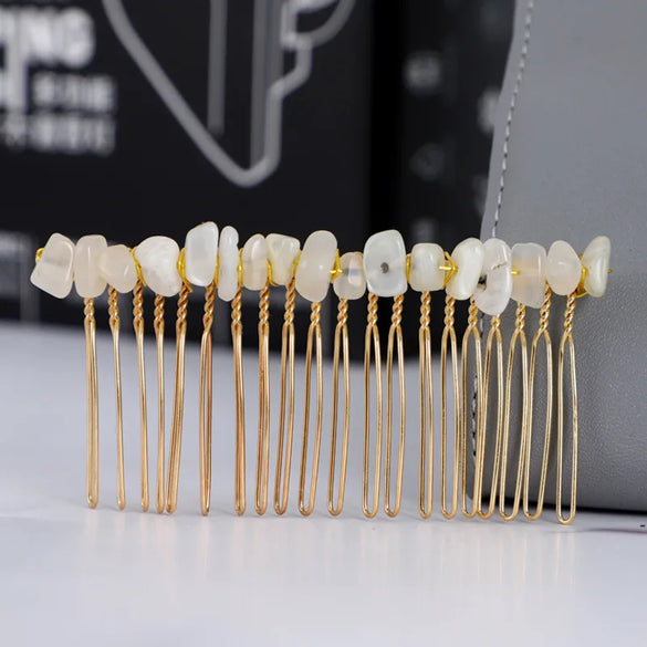 Classic Style Commute Irregular Artificial Crystal Handmade Insert Comb