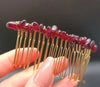 Classic Style Commute Irregular Artificial Crystal Handmade Insert Comb