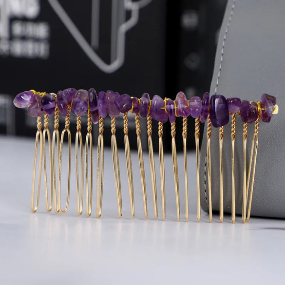 Classic Style Commute Irregular Artificial Crystal Handmade Insert Comb