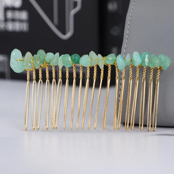 Classic Style Commute Irregular Artificial Crystal Handmade Insert Comb