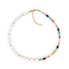 Classic Style Commute Round Natural Stone Copper Beaded Bracelets Necklace