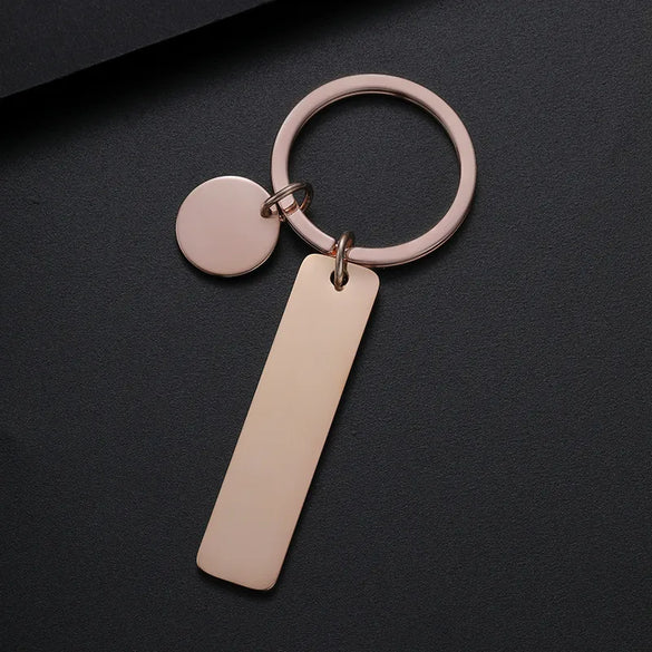 Classic Style Customization Laser Engraving 201 Stainless Steel Plating Unisex Bag Pendant Keychain