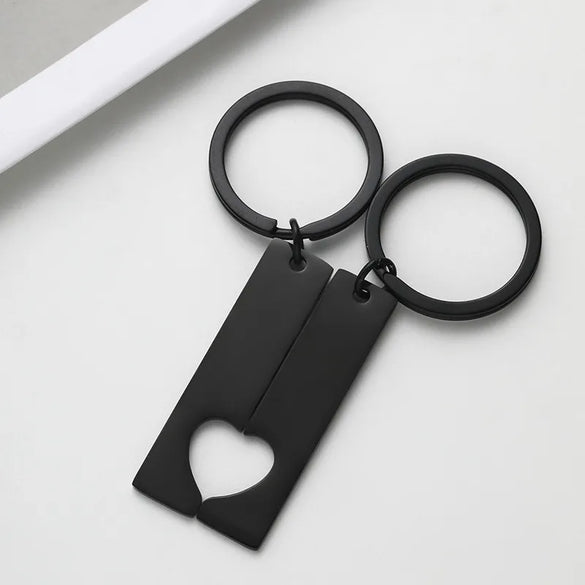 Classic Style Customization Laser Engraving Heart Shape 201 Stainless Steel Plating Unisex Bag Pendant Keychain
