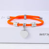 Classic Style Customization Laser Engraving Heart Shape 201 Stainless Steel Rope Cord String String Bracelets Wholesale