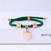 Classic Style Customization Laser Engraving Heart Shape 201 Stainless Steel Rope Cord String String Bracelets Wholesale