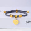 Classic Style Customization Laser Engraving Heart Shape 201 Stainless Steel Rope Cord String String Bracelets Wholesale