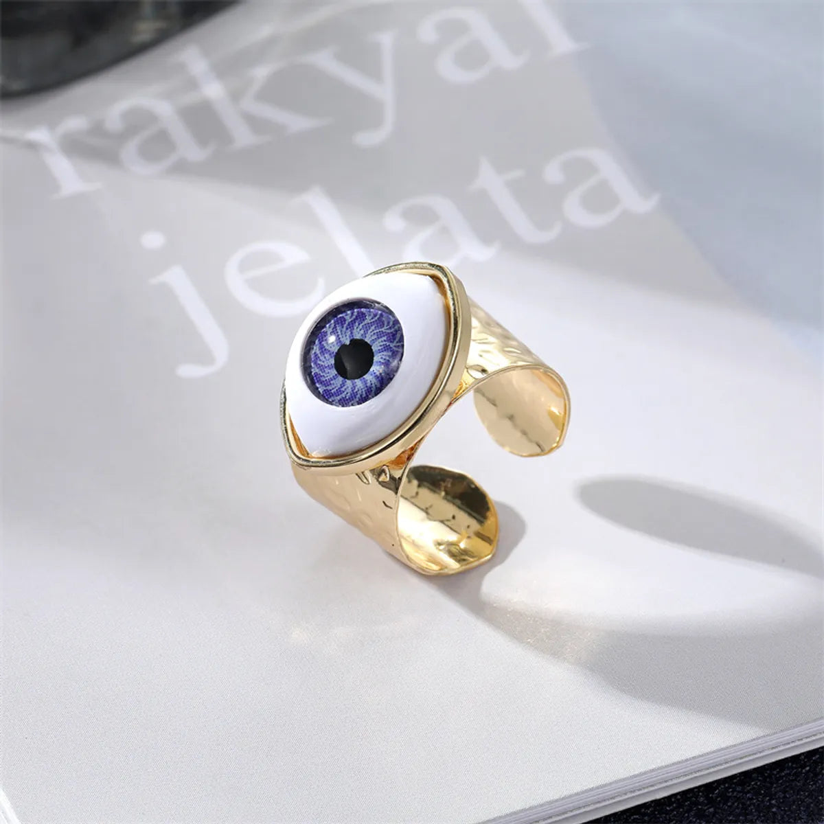 Classic Style Devil'S Eye Alloy Women'S Open Rings