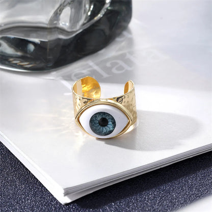 Classic Style Devil'S Eye Alloy Women'S Open Rings