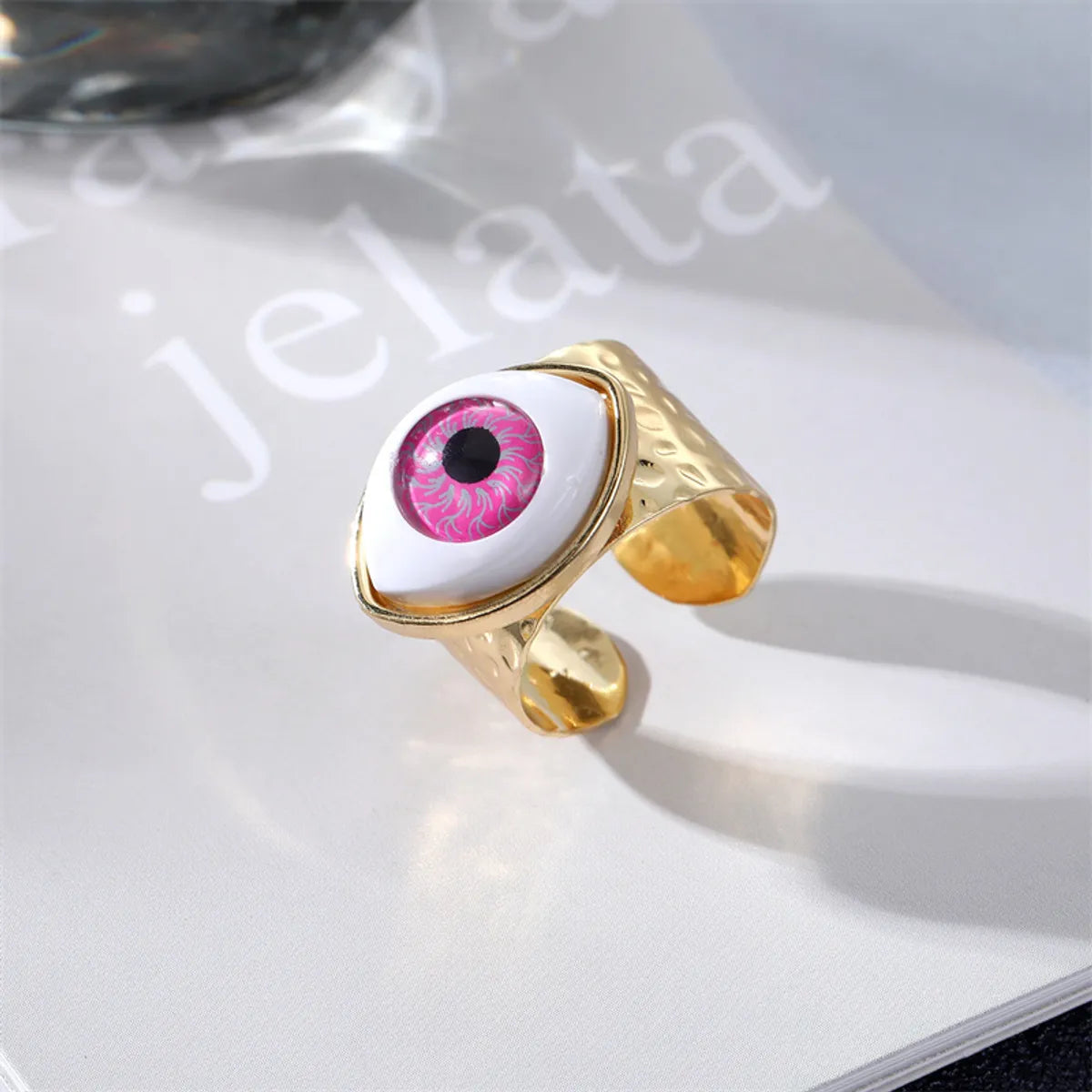 Classic Style Devil'S Eye Alloy Women'S Open Rings