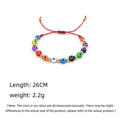 Classic Style Devil's Eye Resin Rope Beaded Women's Bracelets