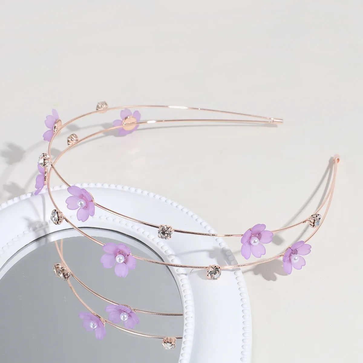 Classic Style Flower Alloy Hair Band