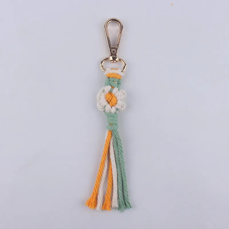 Classic Style Flower Cloth Women'S Keychain