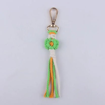 Classic Style Flower Cloth Women'S Keychain