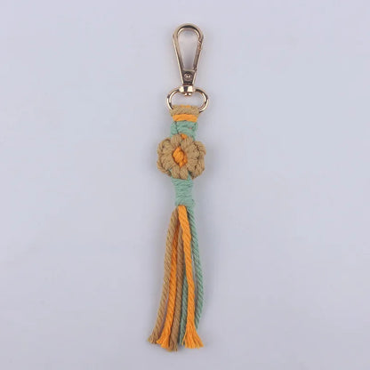 Classic Style Flower Cloth Women'S Keychain