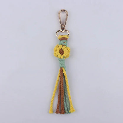 Classic Style Flower Cloth Women'S Keychain