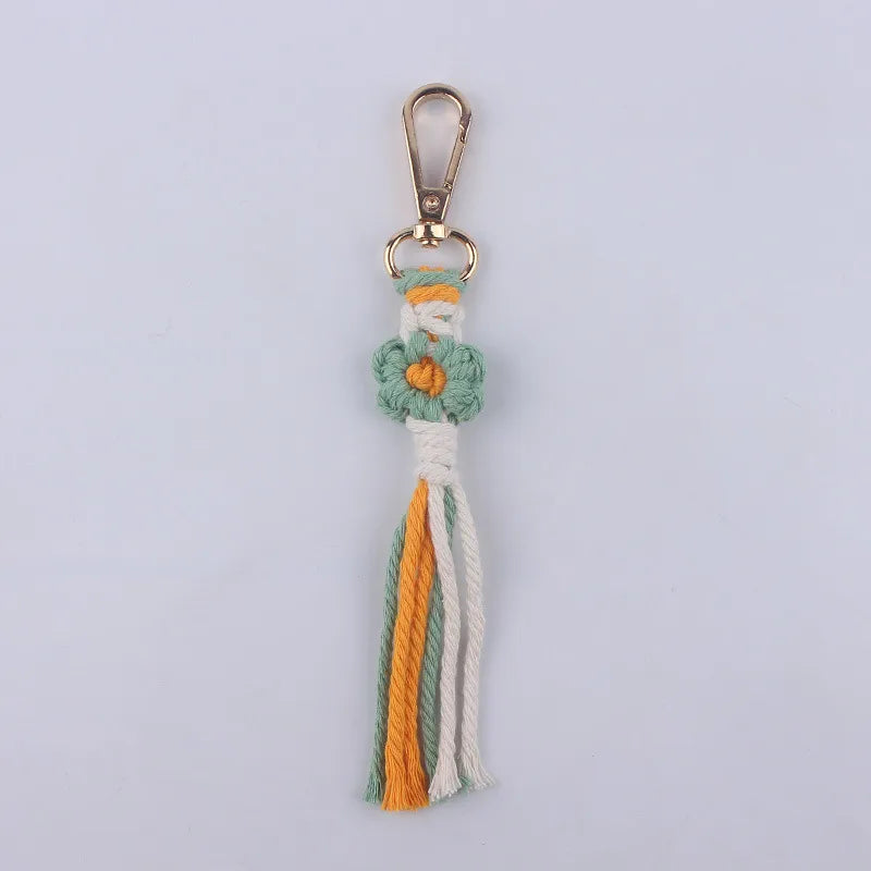 Classic Style Flower Cloth Women'S Keychain