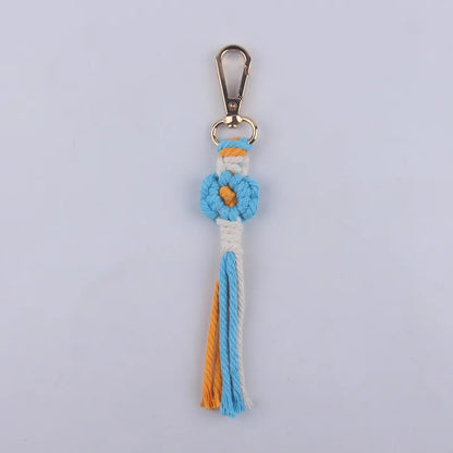 Classic Style Flower Cloth Women'S Keychain