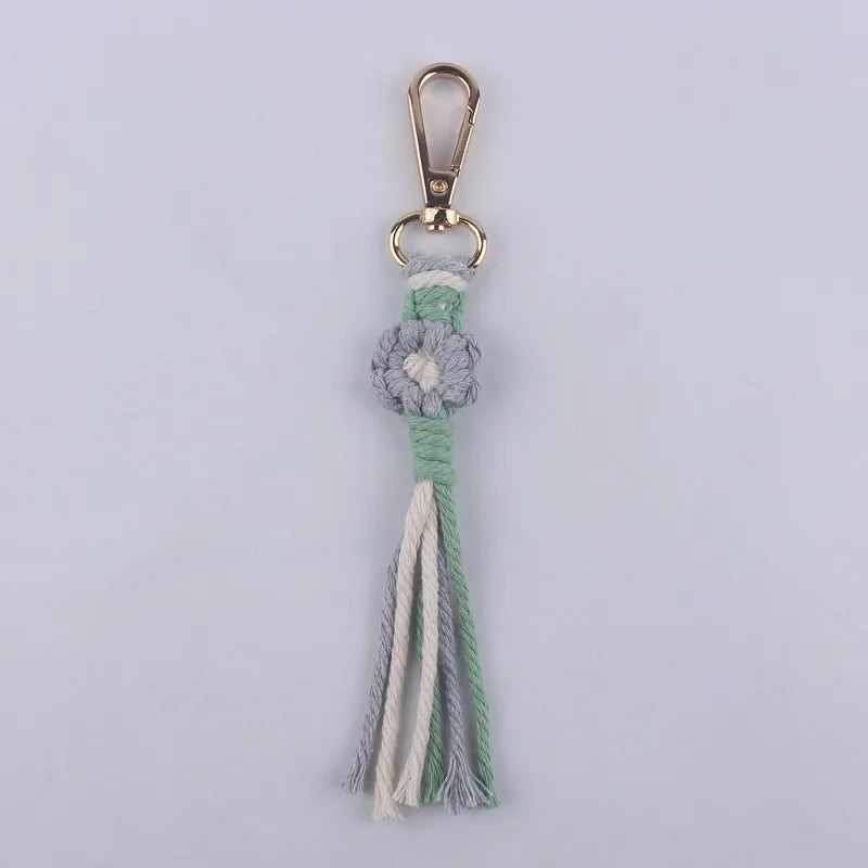 Classic Style Flower Cloth Women'S Keychain