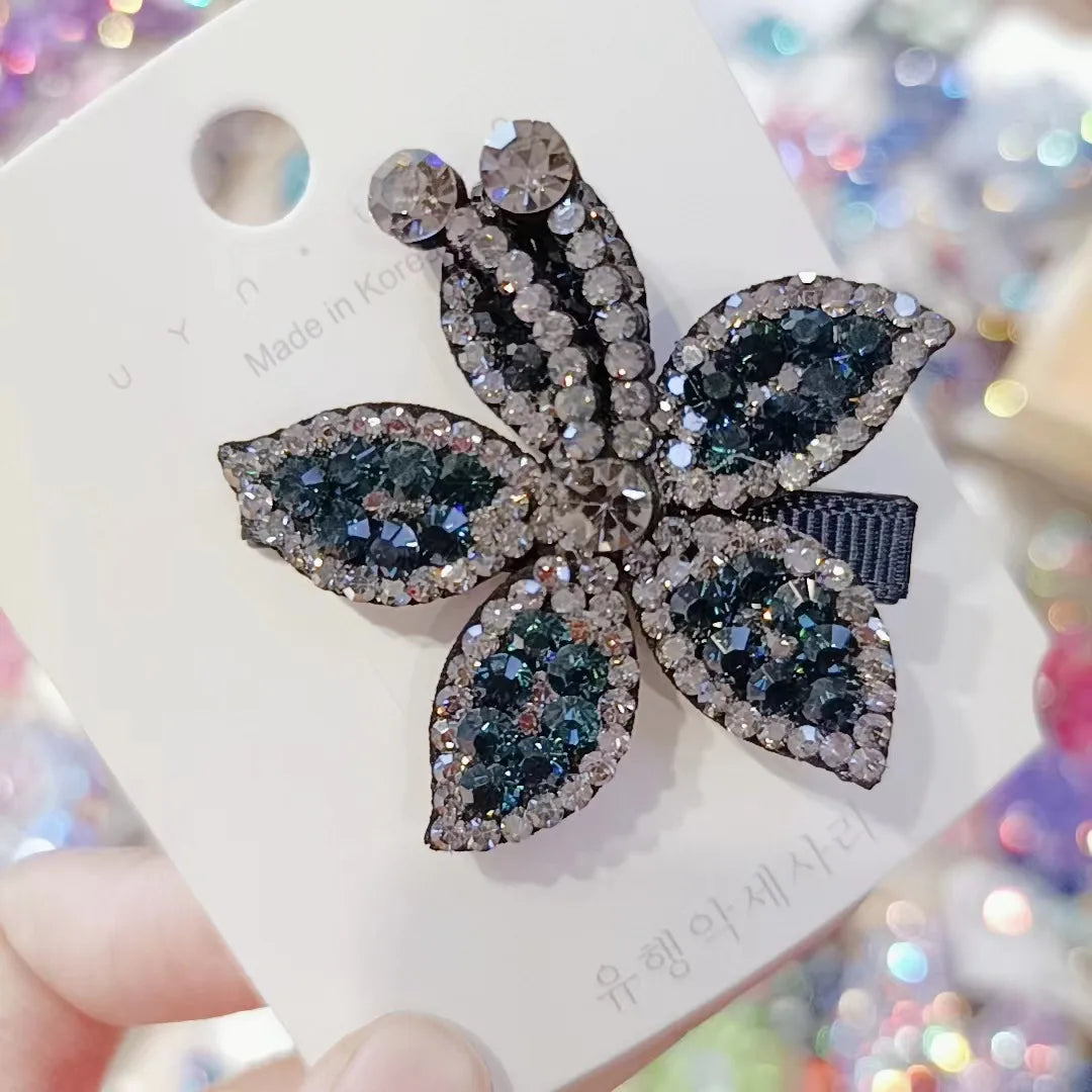 Classic Style Flower Rhinestone Diamond Hair Clip