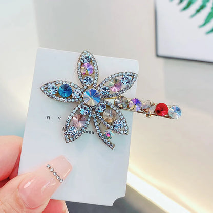 Classic Style Flower Rhinestone Plating Inlay Rhinestones Hair Clip