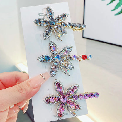 Classic Style Flower Rhinestone Plating Inlay Rhinestones Hair Clip