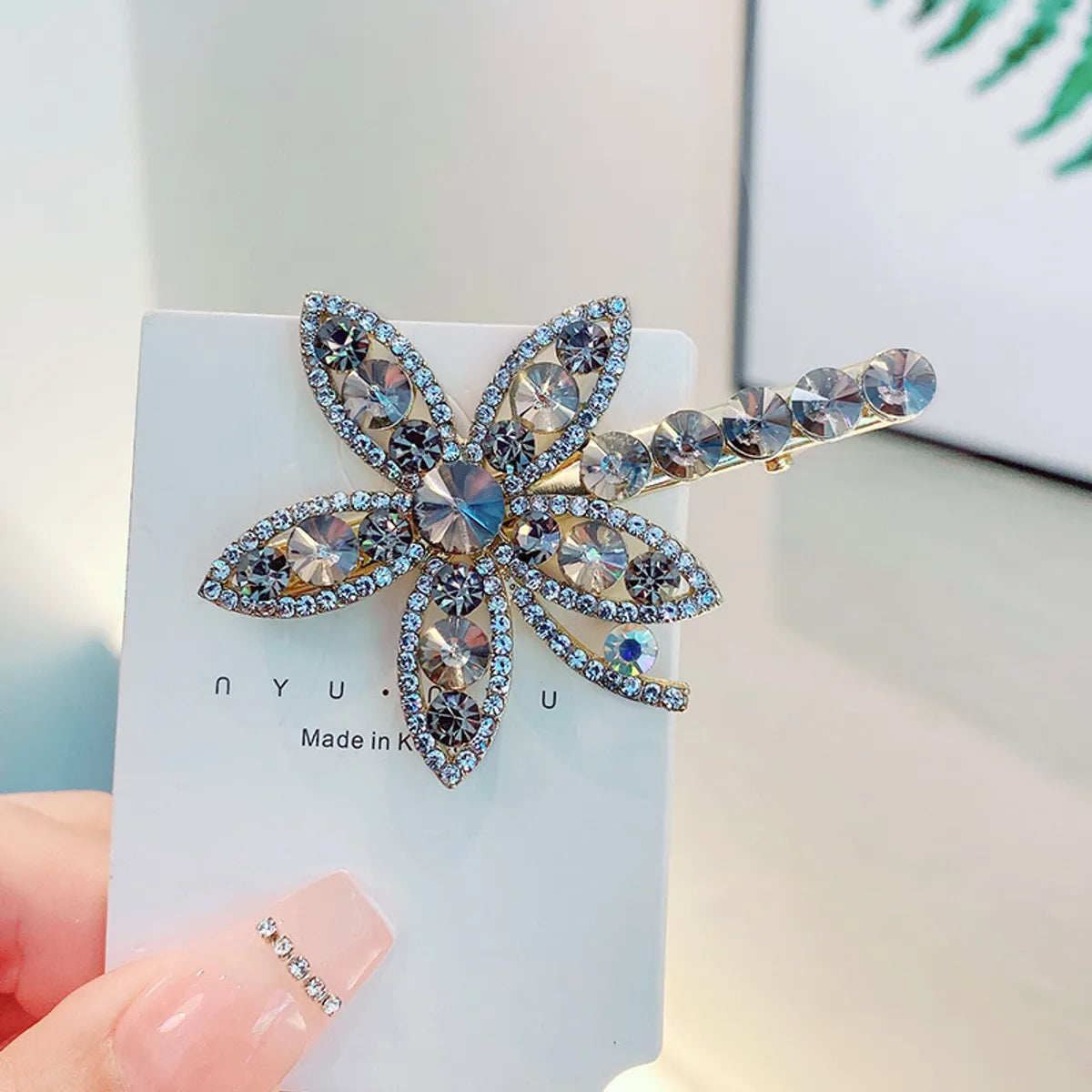 Classic Style Flower Rhinestone Plating Inlay Rhinestones Hair Clip