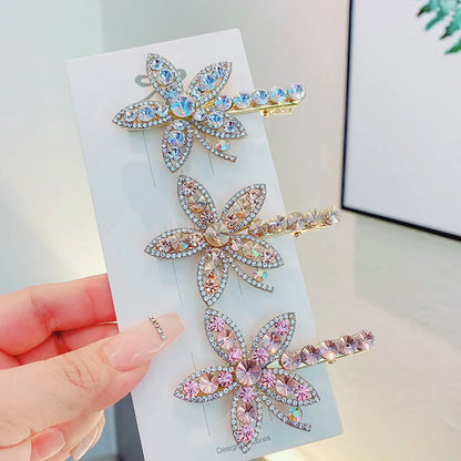 Classic Style Flower Rhinestone Plating Inlay Rhinestones Hair Clip