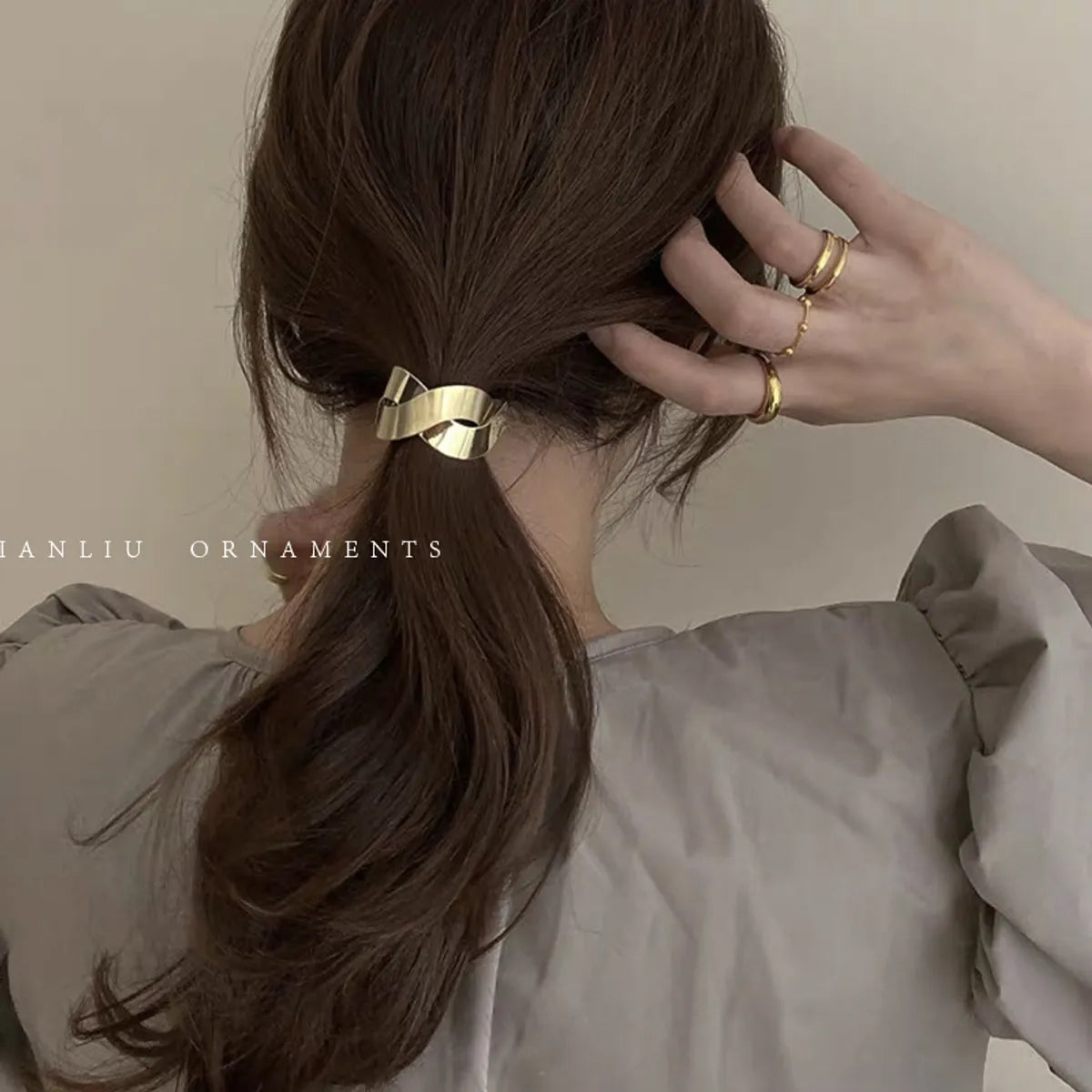 Classic Style Geometric Alloy Hair Tie