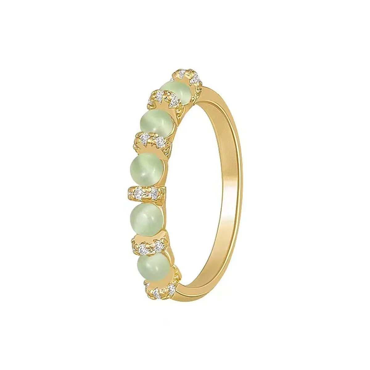 Classic Style Geometric Alloy Inlay Opal Women's Rings