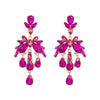 Classic Style Geometric Flower Alloy Inlay Rhinestones Women'S Dangling Earrings 1 Pair