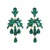 Classic Style Geometric Flower Alloy Inlay Rhinestones Women'S Dangling Earrings 1 Pair