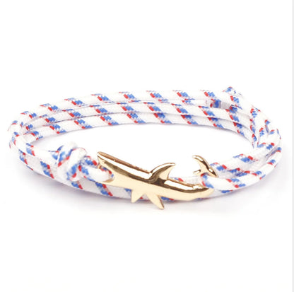 Classic Style Geometric Shark Alloy Rope Wholesale Bracelets