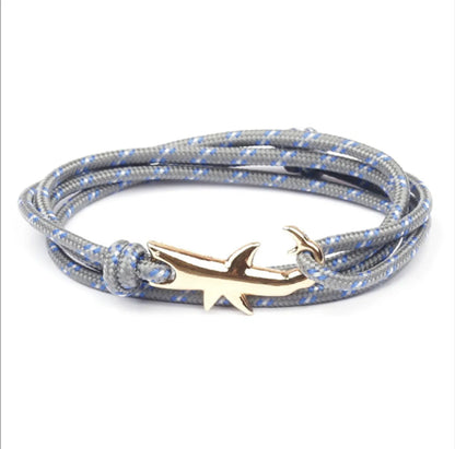 Classic Style Geometric Shark Alloy Rope Wholesale Bracelets