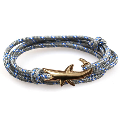 Classic Style Geometric Shark Alloy Rope Wholesale Bracelets