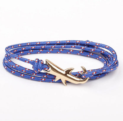 Classic Style Geometric Shark Alloy Rope Wholesale Bracelets