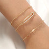 Classic Style Geometric Snake Copper Asymmetrical Zircon Bracelets