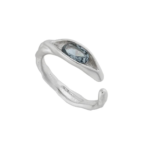 Classic Style Geometric Sterling Silver Plating 18k Gold Plated Open Rings