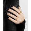 Classic Style Geometric Sterling Silver Plating 18k Gold Plated Open Rings