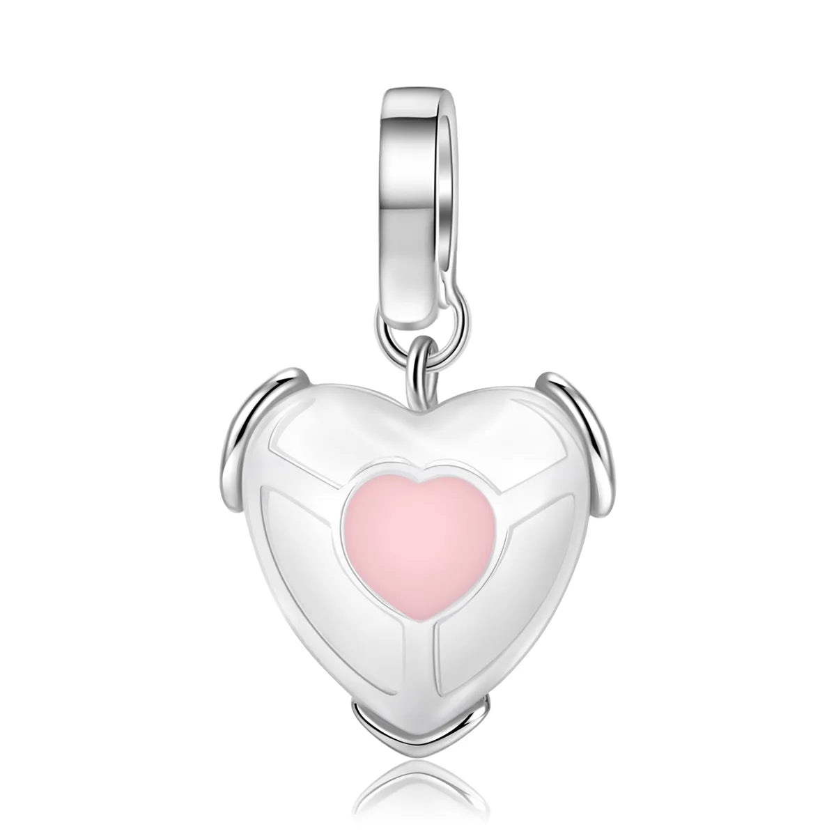 Classic Style Heart Shape Bow Knot Rectangle Sterling Silver Epoxy Inlay Zircon Charms Jewelry Accessories