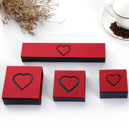 Classic Style Heart Shape Cardboard Jewelry Boxes