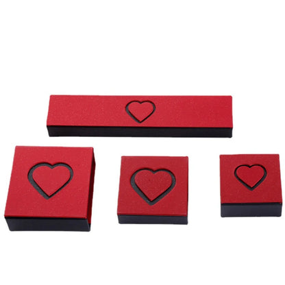 Classic Style Heart Shape Cardboard Jewelry Boxes