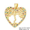Classic Style Heart Shape Copper Plating Inlay Zircon 18k Gold Plated Charms Jewelry Accessories