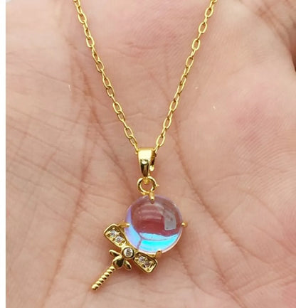 Classic Style Ice Cream Copper Plating Inlay Zircon 18k Gold Plated Pendant Necklace