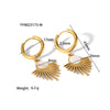 201 Stainless Steel 304 Stainless Steel 18K Gold Plated Classic Style Plating Leaf Earrings Necklace