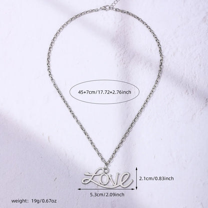 Classic Style Letter Ferroalloy Zinc Alloy Unisex Necklace