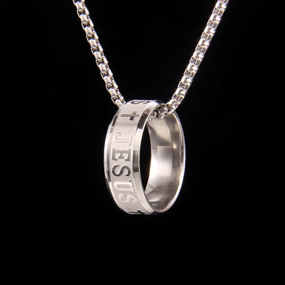 Classic Style Letter 201 Stainless Steel Gold Plated Men'S Necklace