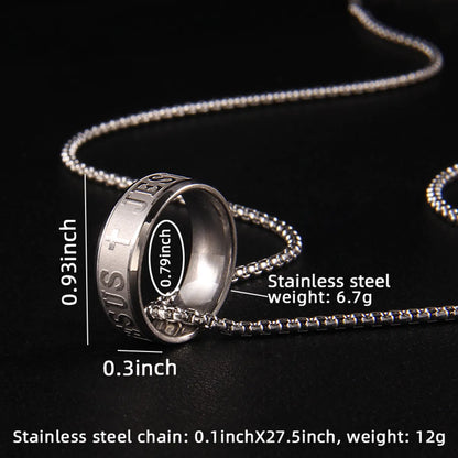 Classic Style Letter 201 Stainless Steel Gold Plated Men'S Necklace