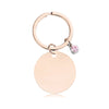 Classic Style Round Customization Laser Engraving Heart Shape 201 Stainless Steel Unisex Bag Pendant Keychain